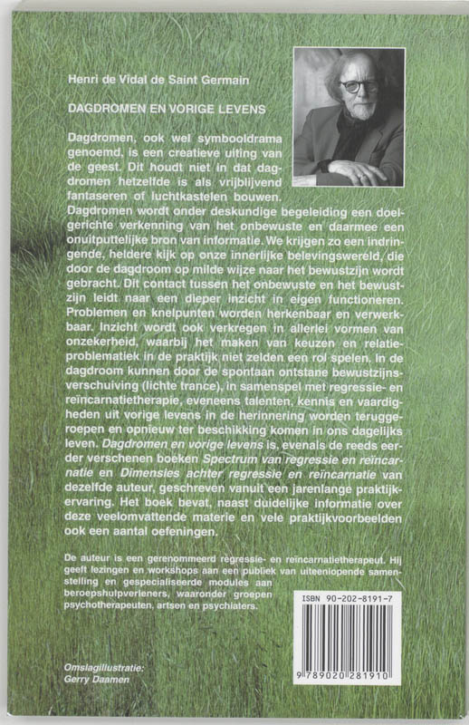 Achterkant van Dagdromen en vorige levens