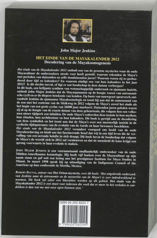 Achterkant van Het einde van de Maya-kalender 2012