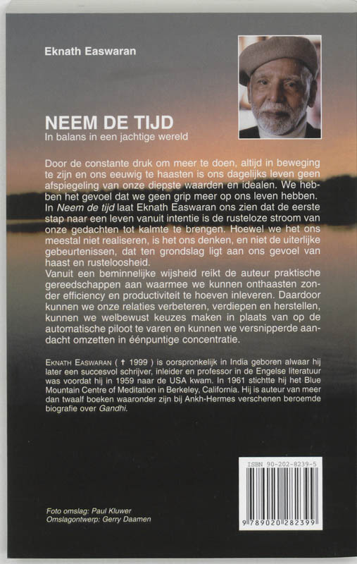 Achterkant van Neem de tijd