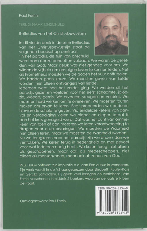 Achterkant van Terug naar onschuld