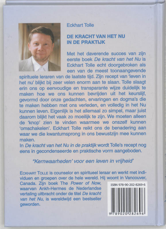 Achterkant van De kracht van het nu in de praktijk
