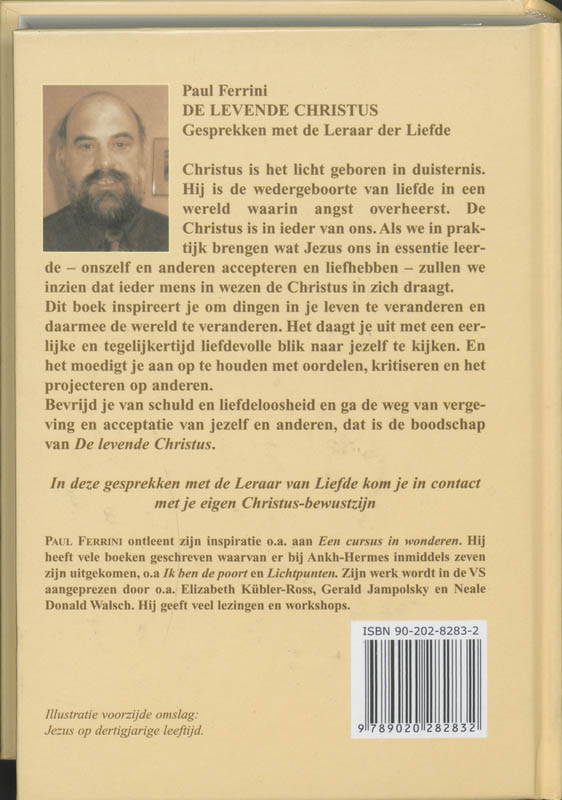 Achterkant van De levende Christus