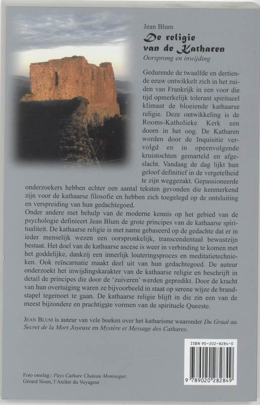 Achterkant van De religie van de Katharen