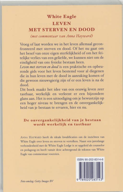 Achterkant van Leven met sterven en dood