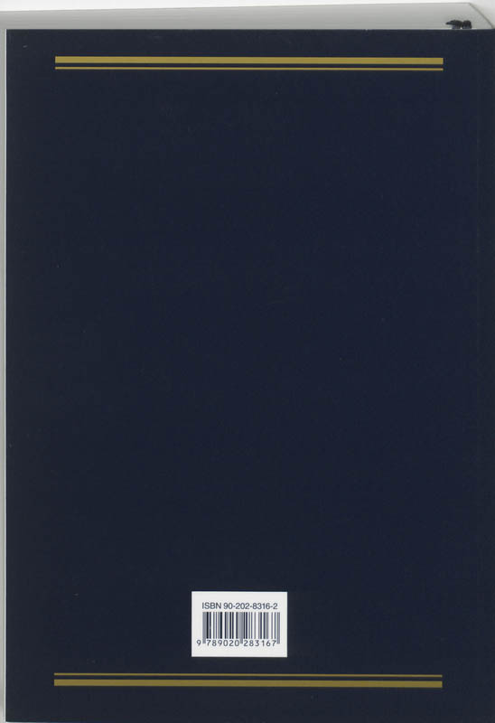 Achterkant van tekstboek - werkboek - handboek voor leraren