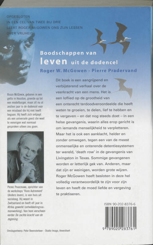 Achterkant van Boodschappen van leven uit de dodencel