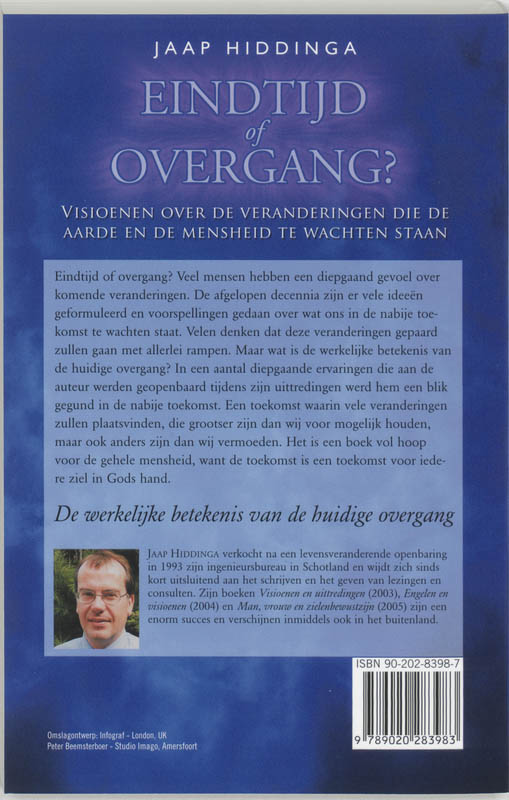 Achterkant van Eindtijd of overgang