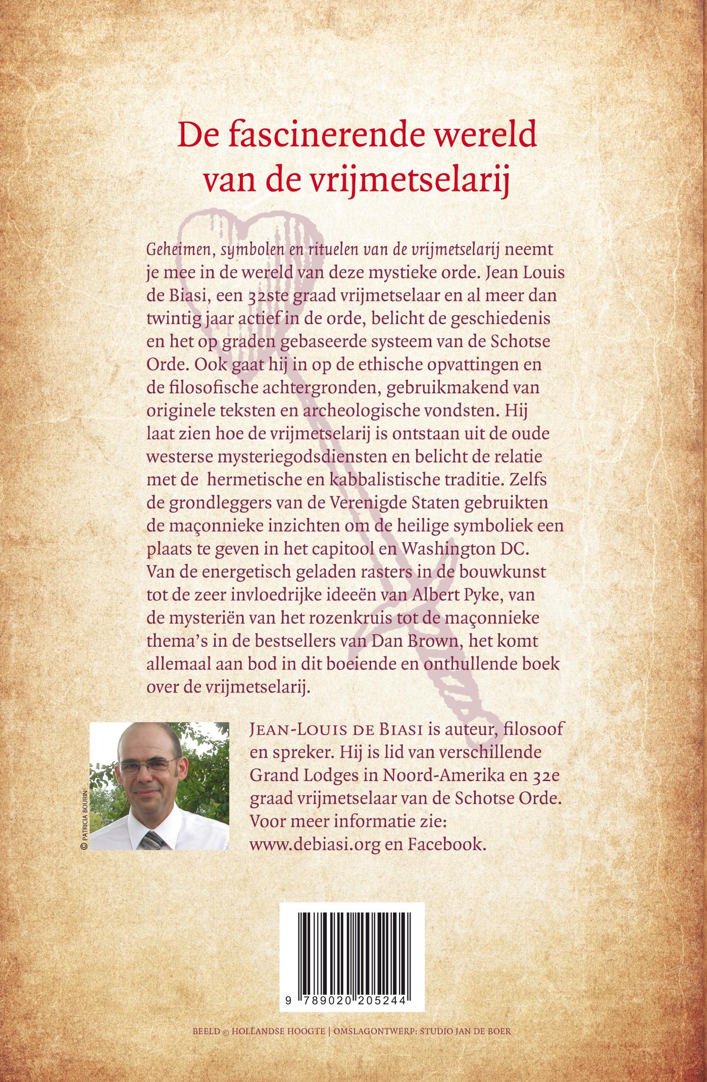 Achterkant van Geheimen, symbolen en rituelen van de vrijmetselarij