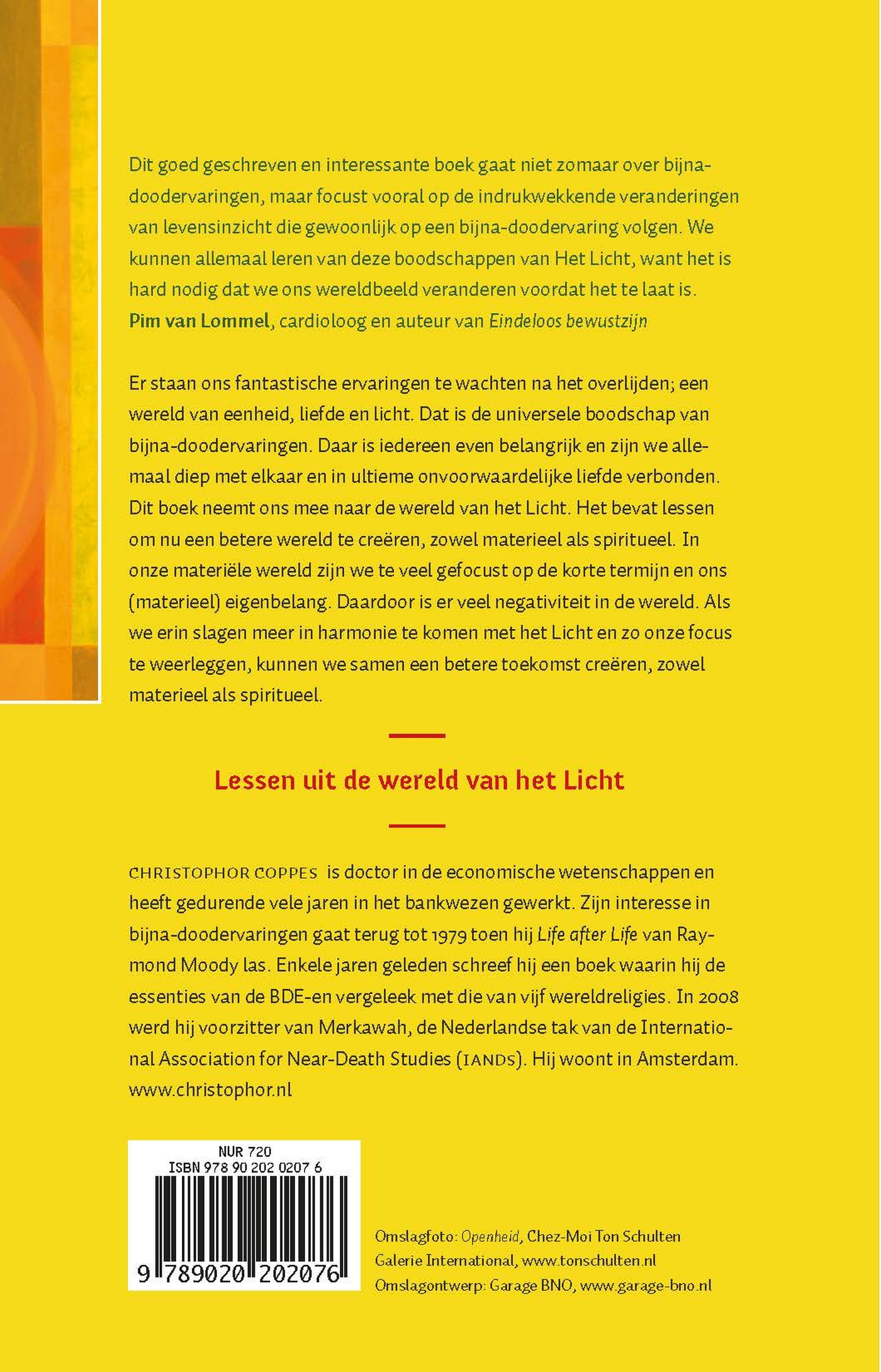 Achterkant van In harmonie met het licht