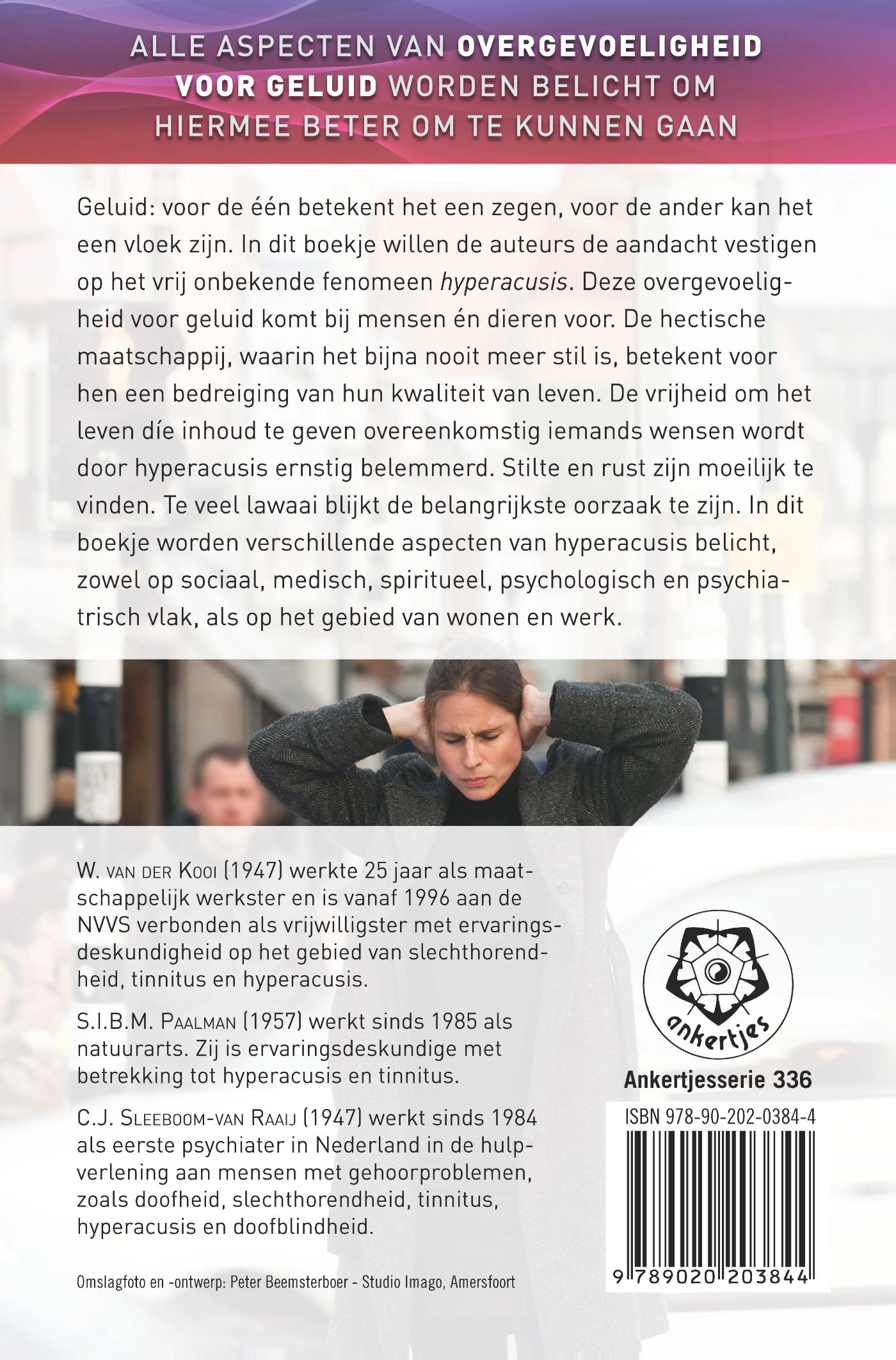 Achterkant van Overgevoelig voor geluid