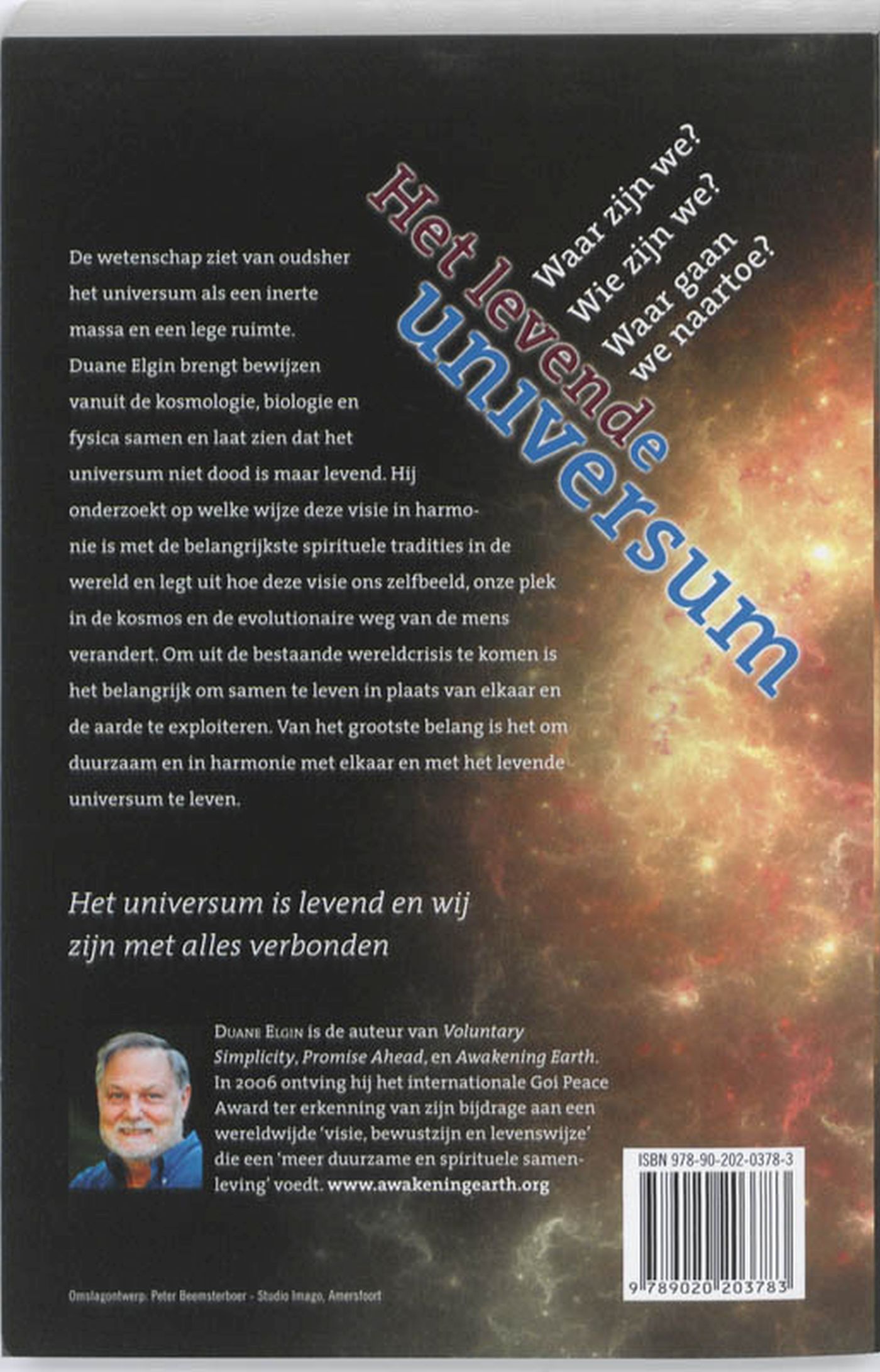 Achterkant van Het levende universum