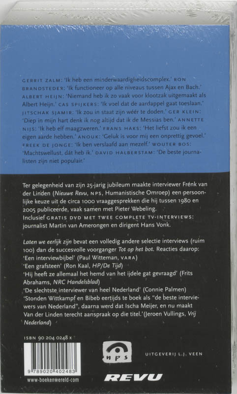 Achterkant van Laten we eerlijk zijn
