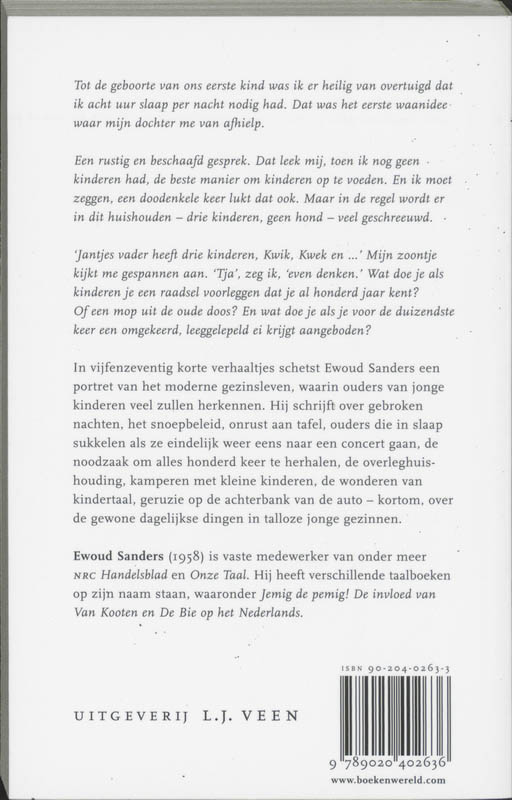 Achterkant van Nooit meer uitslapen