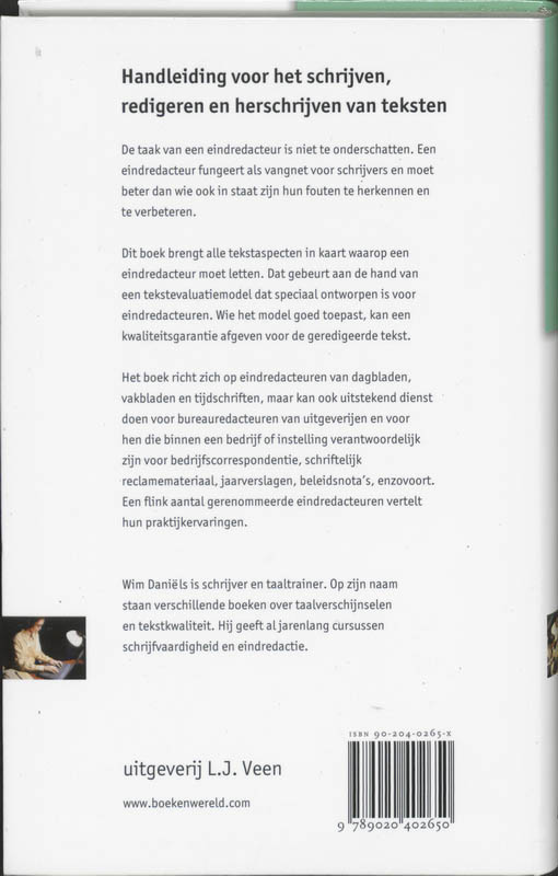 Achterkant van Gids voor de eindredacteur