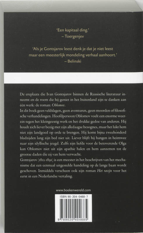 Achterkant van Oblomov