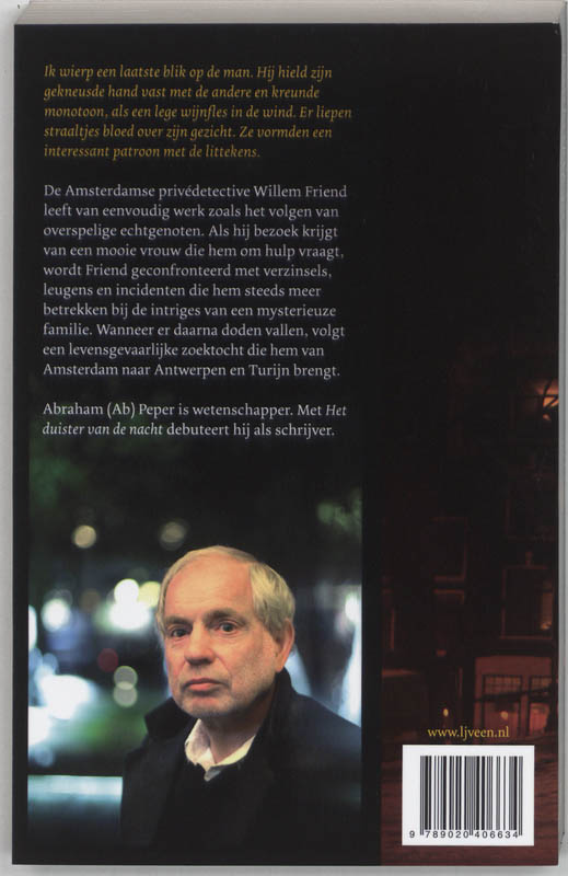 Achterkant van Het duister van de nacht