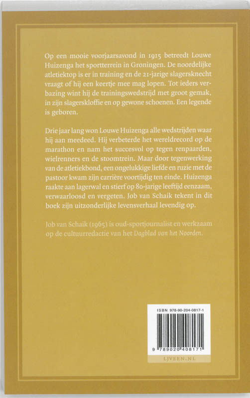 Achterkant van Hardloper Huizenga
