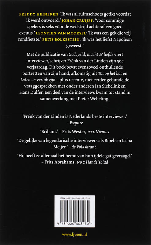 Achterkant van God, geld, macht & liefde