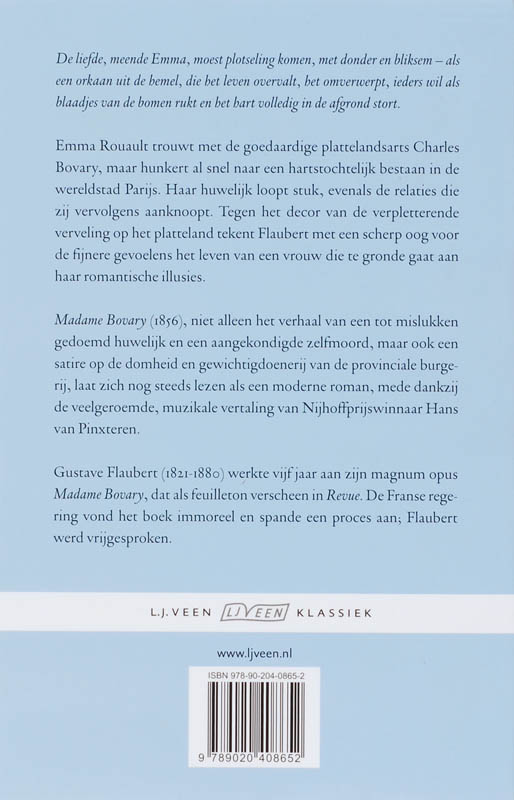 Achterkant van Madame Bovary