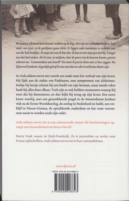 Achterkant van Oude soldaten sterven niet