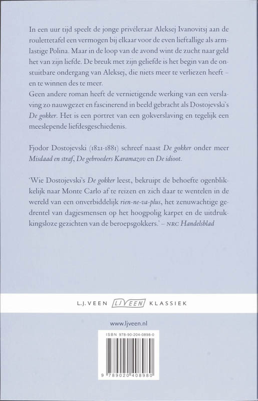 Achterkant van De gokker
