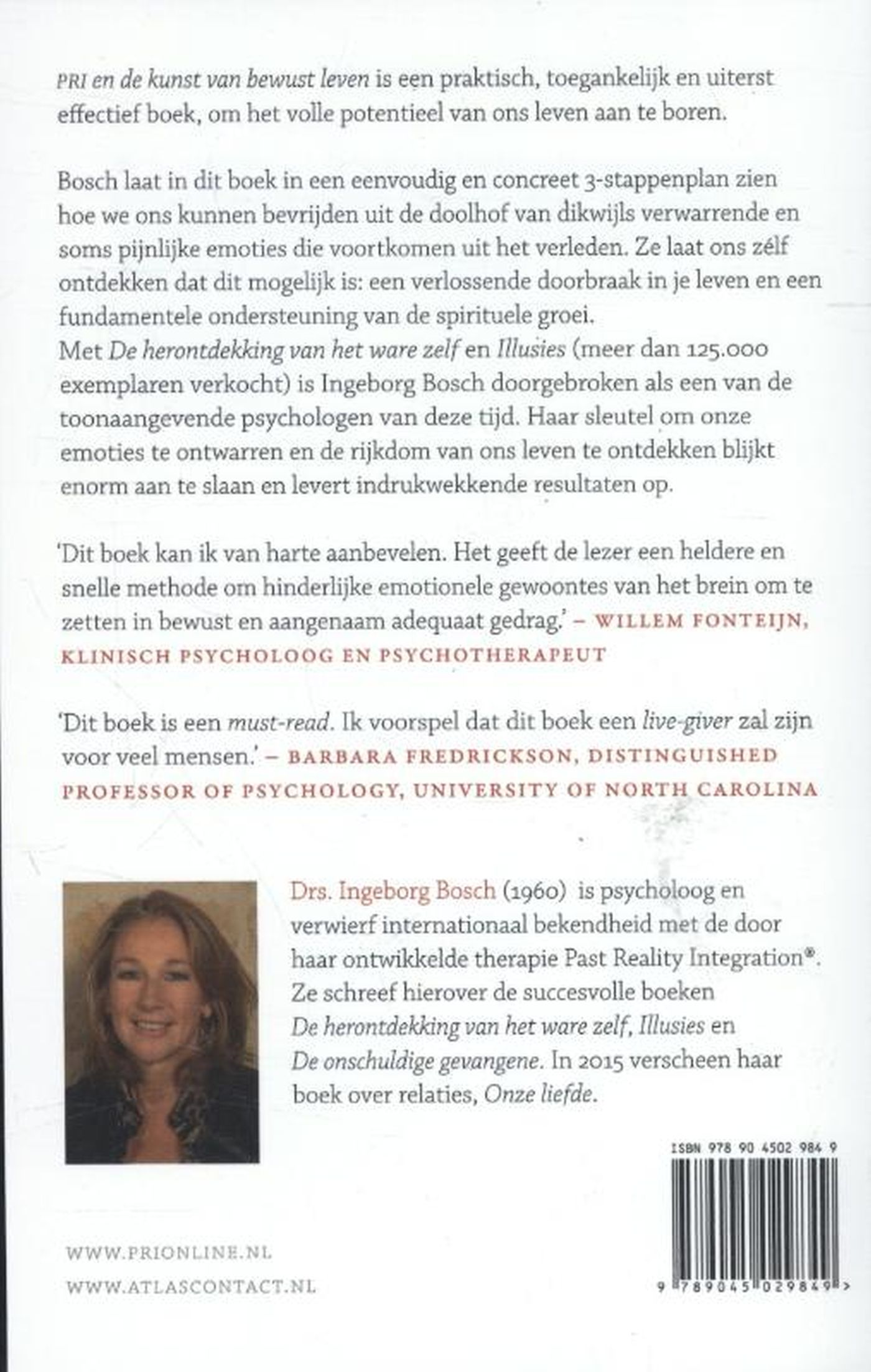 Achterkant van PRI en de kunst van bewust leven
