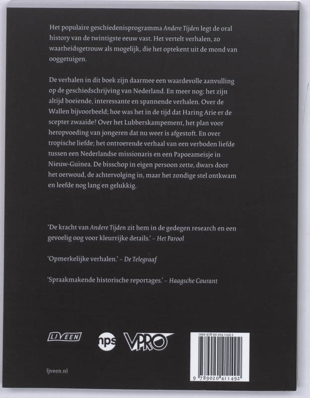 Achterkant van Andere tijden IX