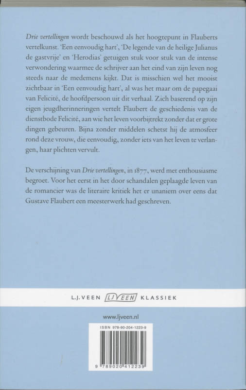 Achterkant van Drie vertellingen