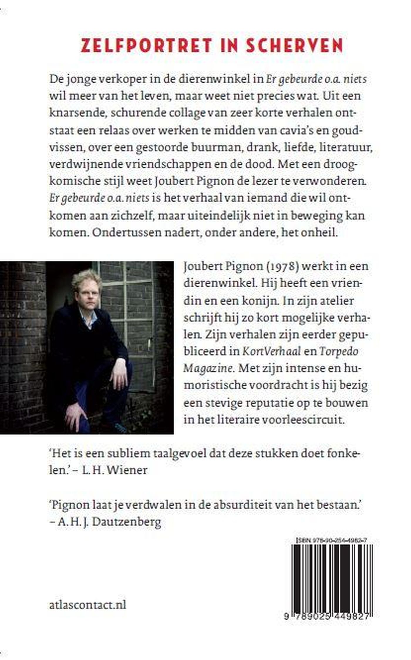Achterkant van Er gebeurde o.a. niets