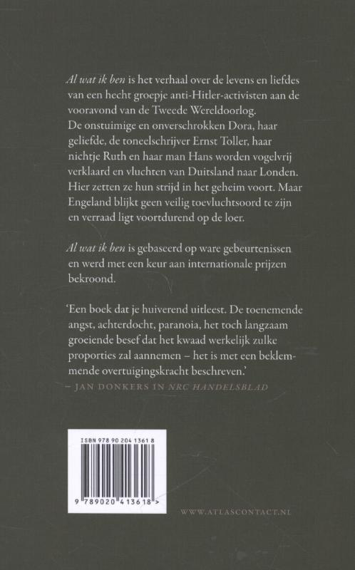 Achterkant van Al wat ik ben