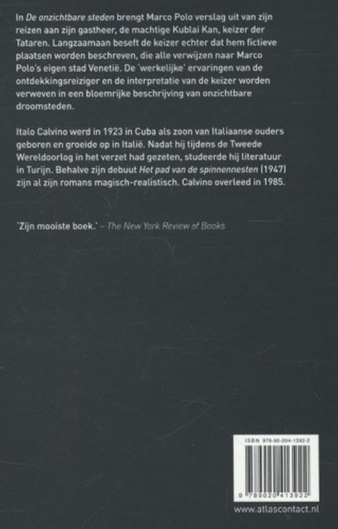 Achterkant van De onzichtbare steden