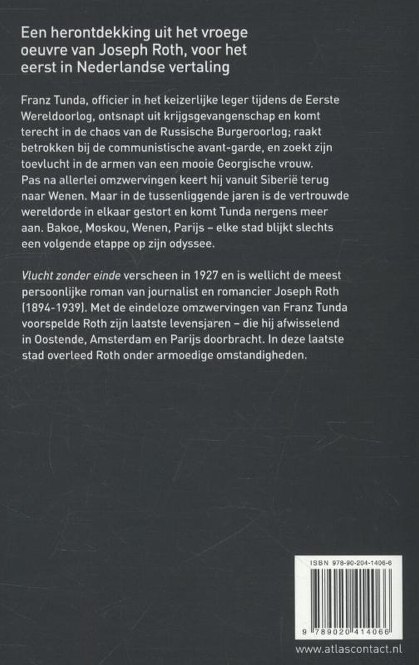 Achterkant van Vlucht zonder einde