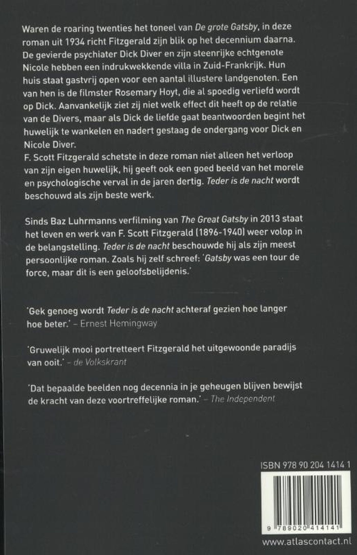 Achterkant van Teder is de nacht