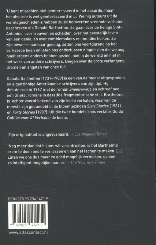Achterkant van 41 verhalen