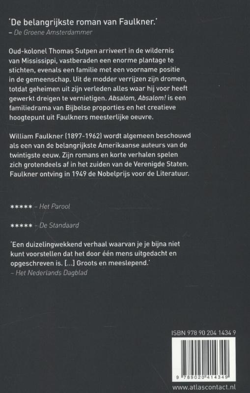 Achterkant van Absalom, Absalom!
