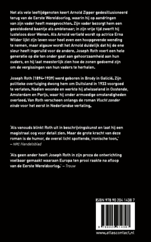 Achterkant van Zipper en zijn vader