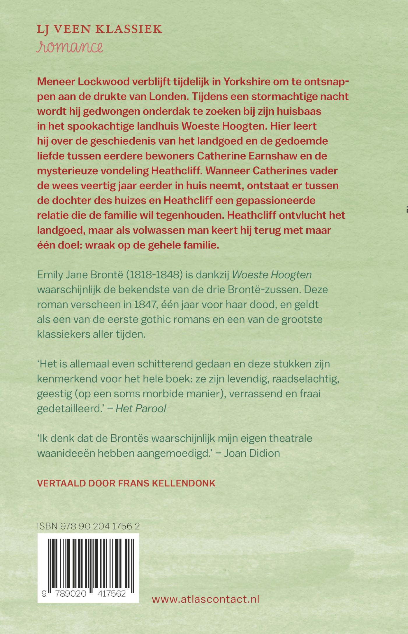 Achterkant van Woeste Hoogten