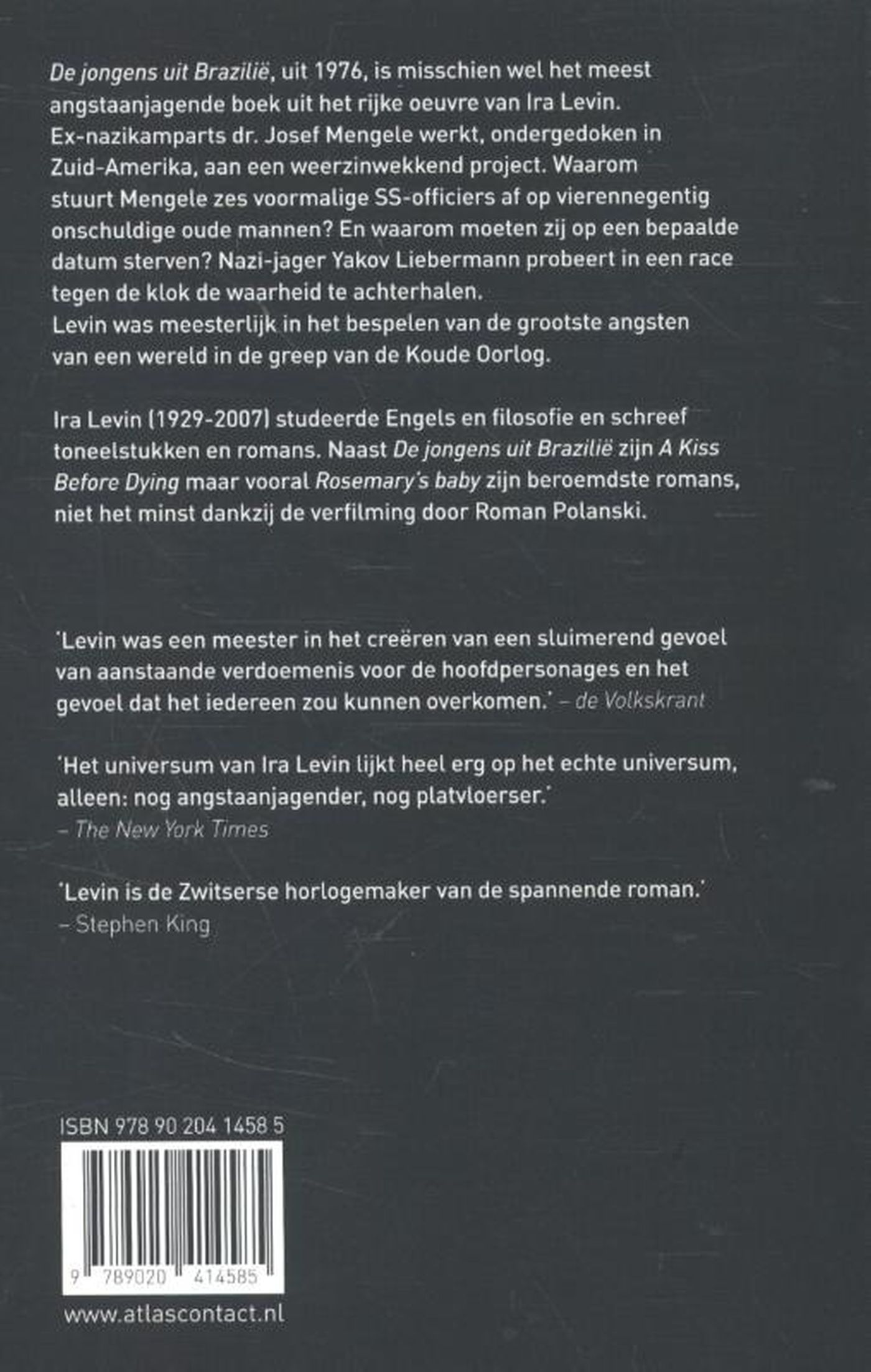 Achterkant van De jongens uit Brazilie