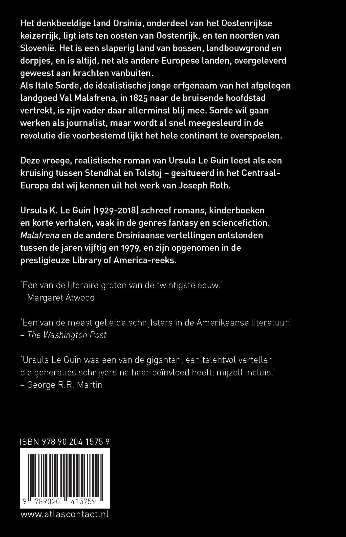 Achterkant van Malafrena