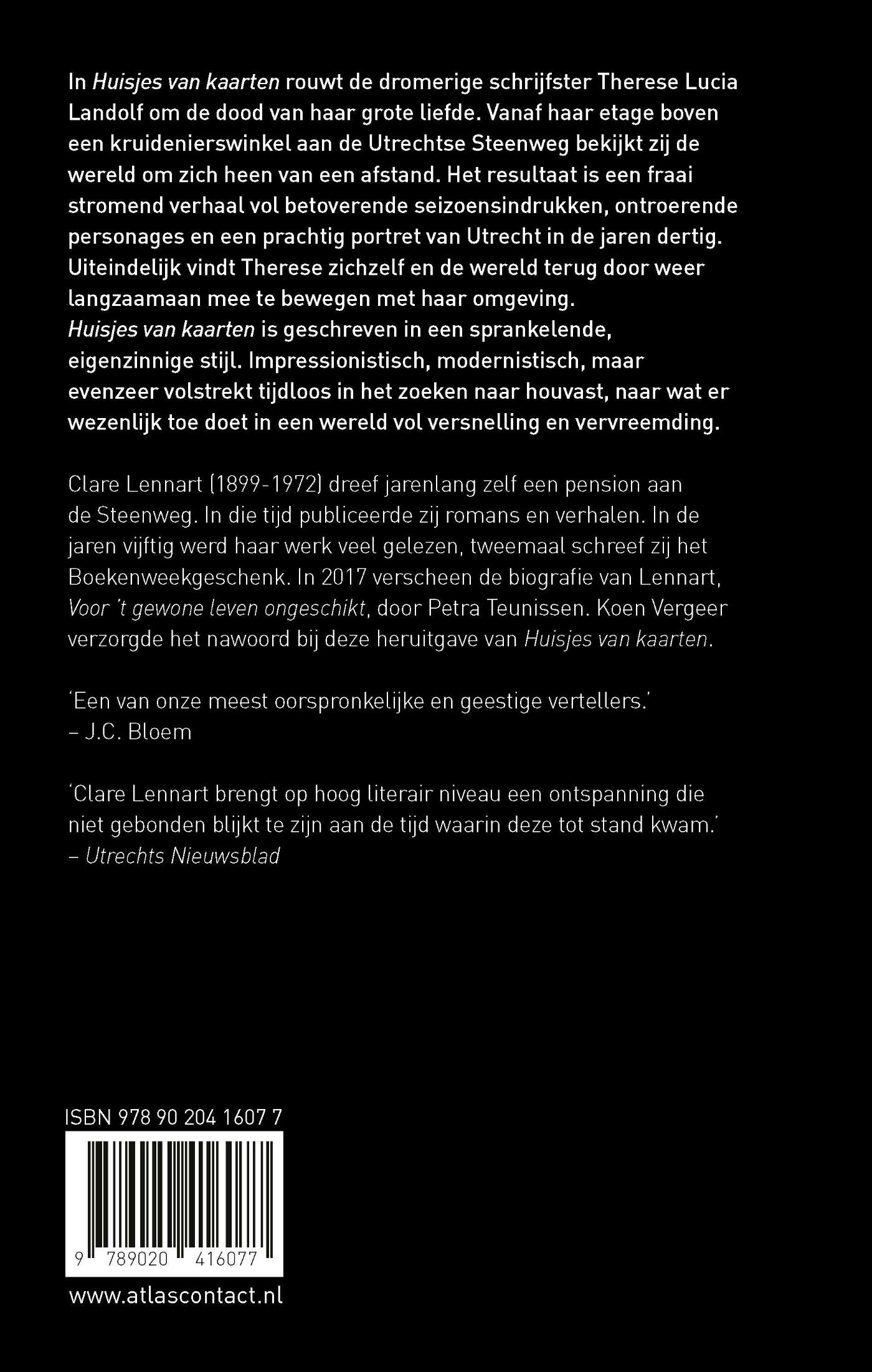 Achterkant van Huisjes van kaarten