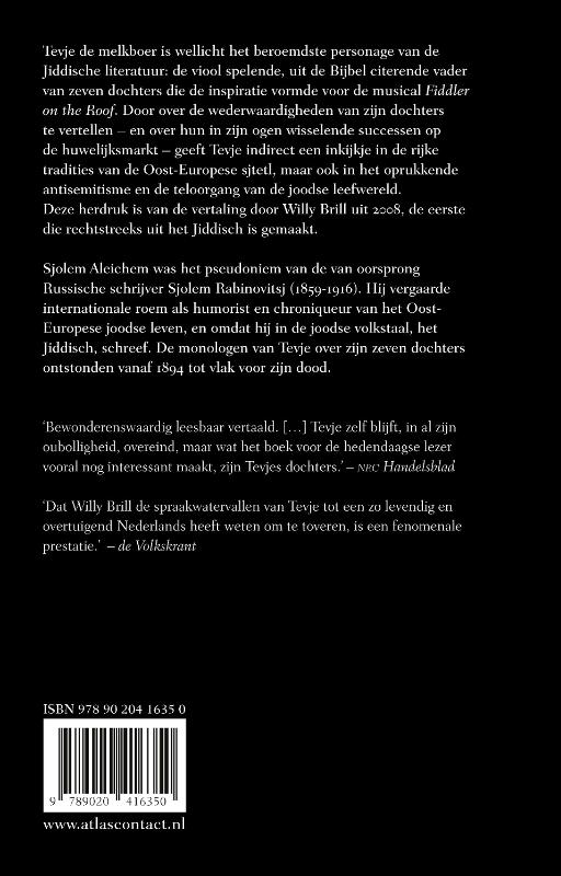 Achterkant van Tevje de melkboer