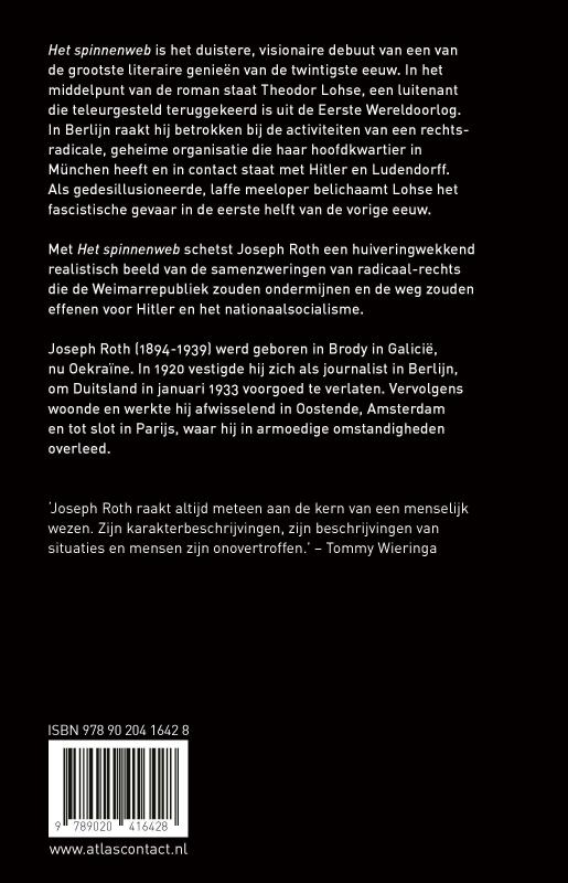 Achterkant van Het spinnenweb