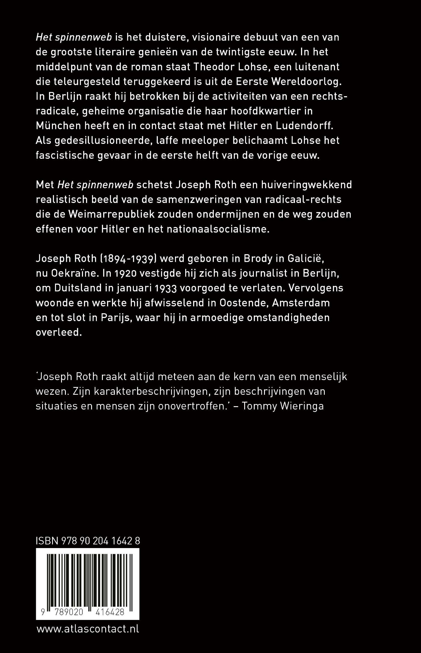 Achterkant van Het spinnenweb