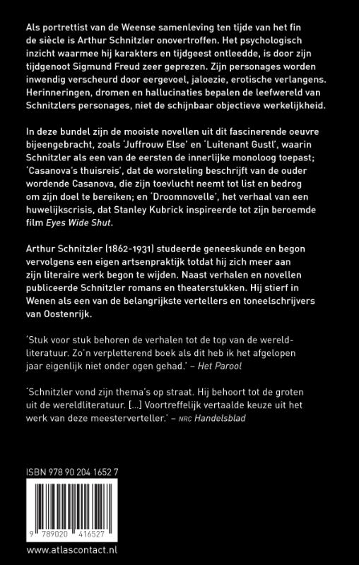 Achterkant van Droomnovelle en andere verhalen