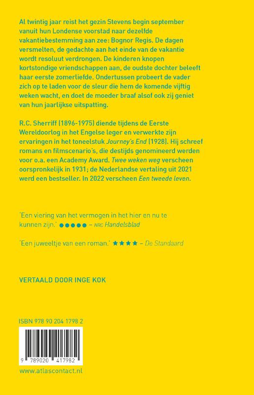 Achterkant van Twee weken weg
