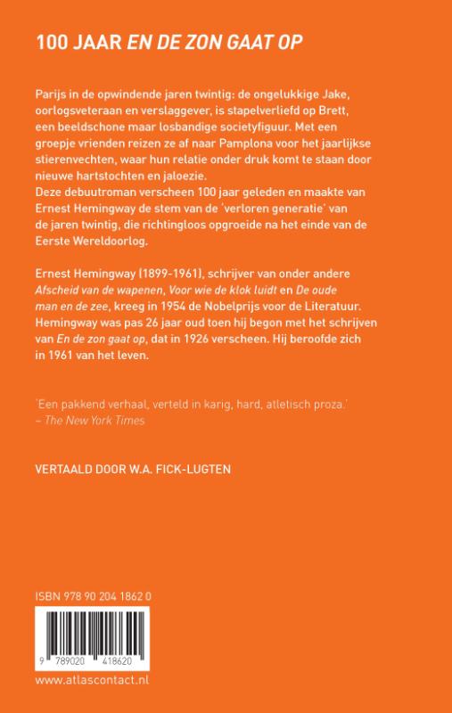 Achterkant van En de zon gaat op