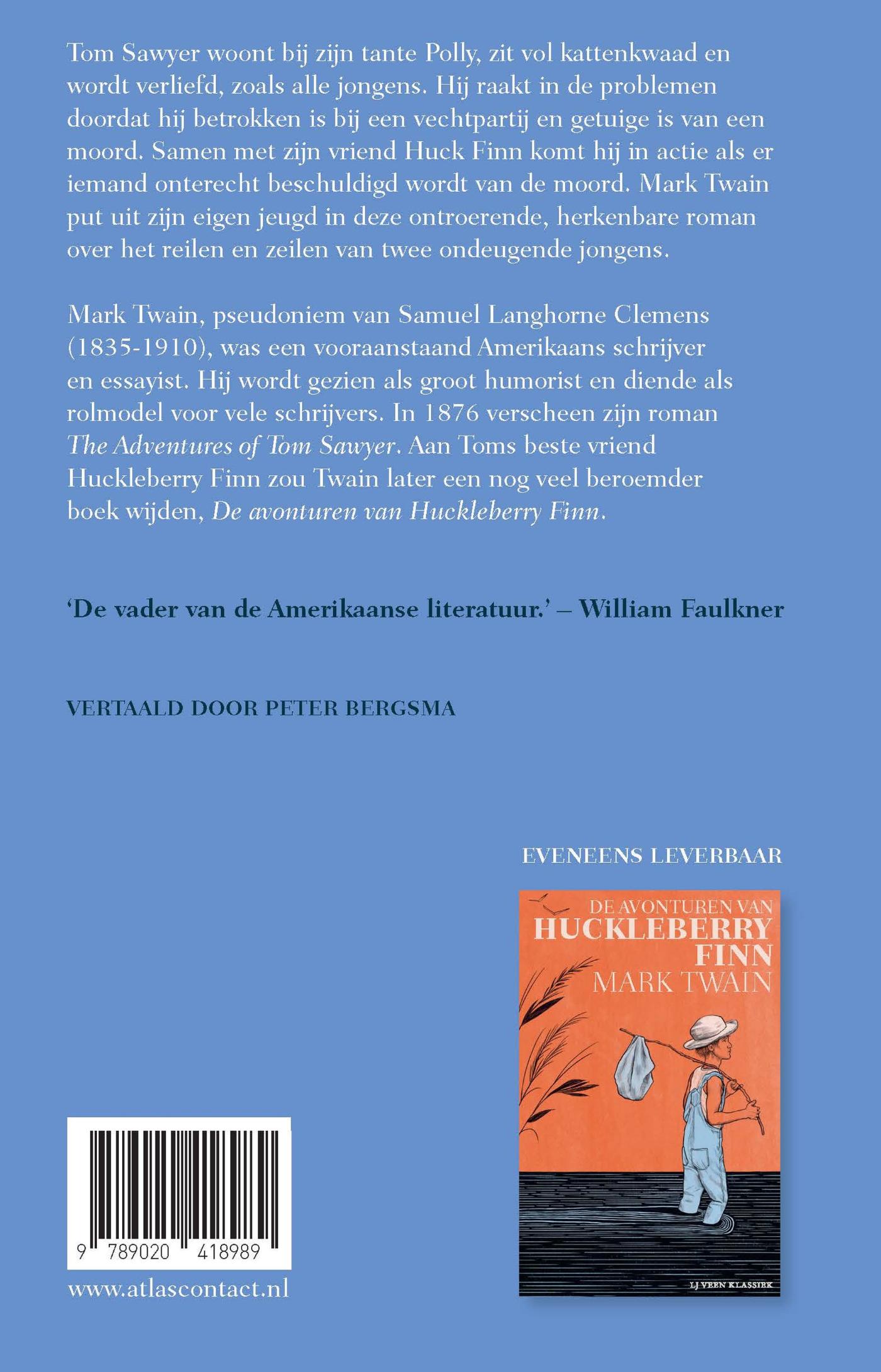 Achterkant van De avonturen van Tom Sawyer