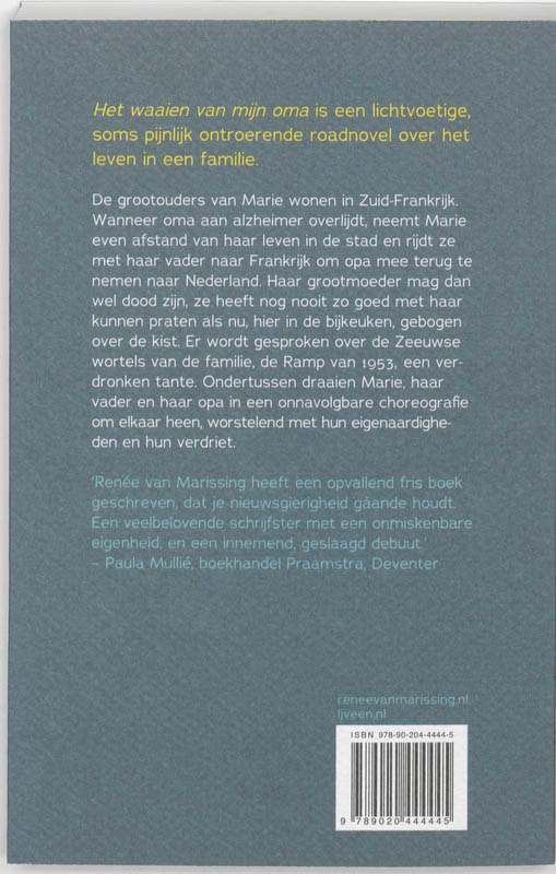 Achterkant van Het waaien van mijn oma