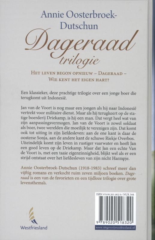 Achterkant van Dageraad trilogie