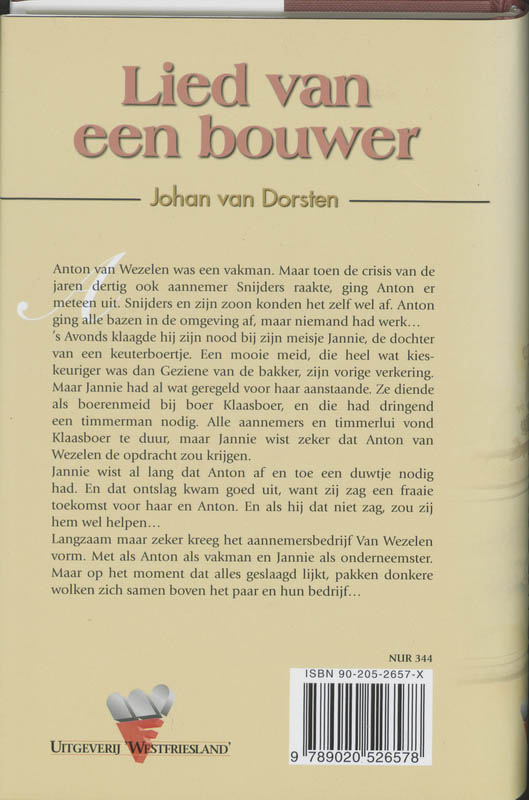 Achterkant van Lied van een bouwer